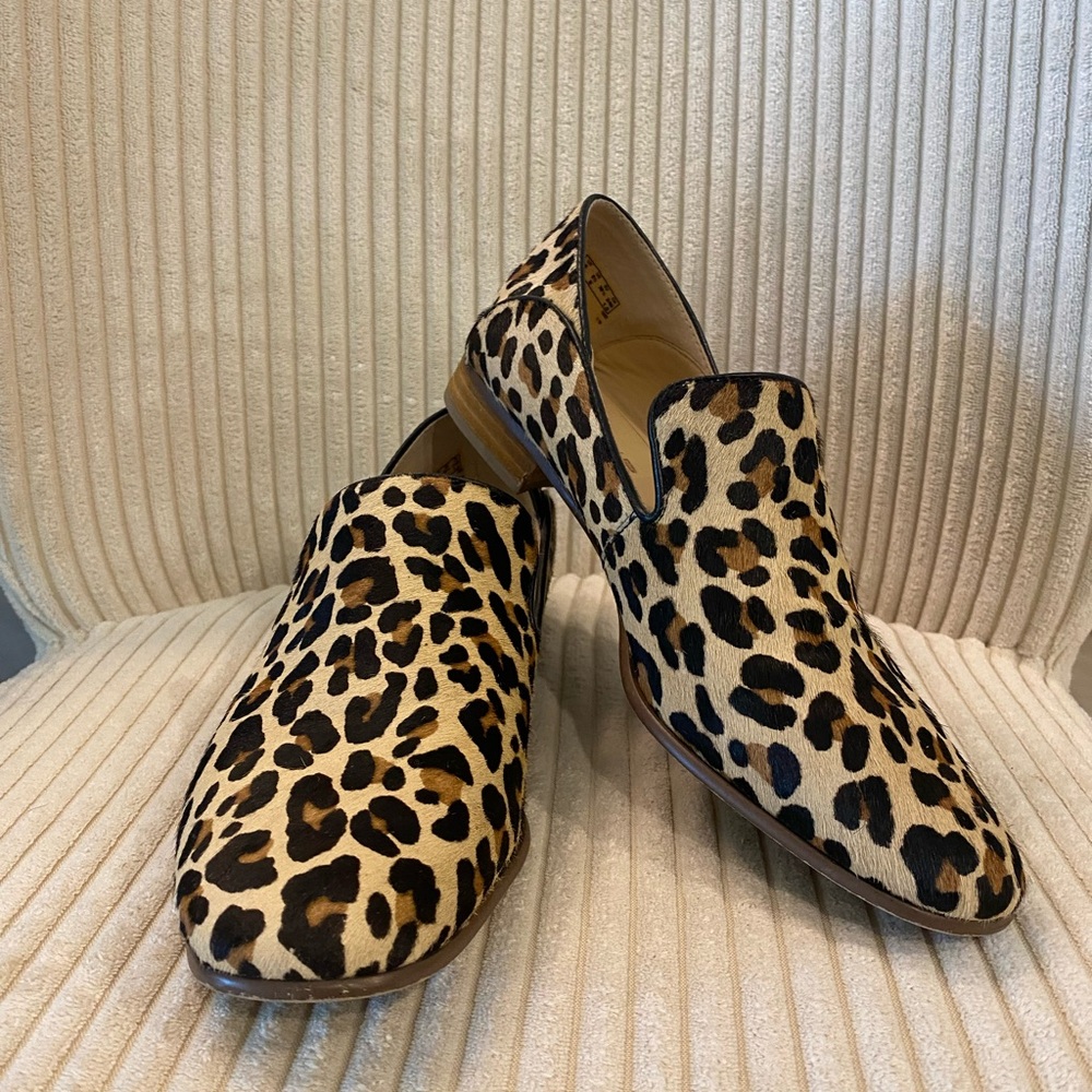 Clarks Pure Viola leopard print loafers 8.5